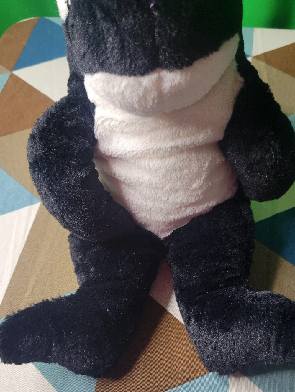 Vintage 2001 The Bear Factory Plush Orca Legs Killer Whale Stuffed Animal Soft